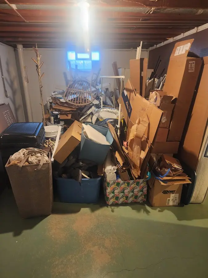 Roll-off dumpster container at job site for 20 Yard Dumpster Rental in Jefferson